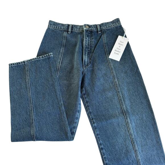 Revolve Boyish The Coby Steel Magnolia Denim High Rise Straight Jeans Size 26 - Picture 1 of 10